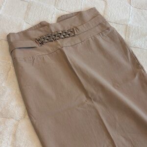 Tan Skirt with Woven Detail
